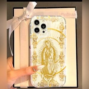 Our Lady and Cross Clear iPhone 15 Pro & iPhone 15 Plus Case